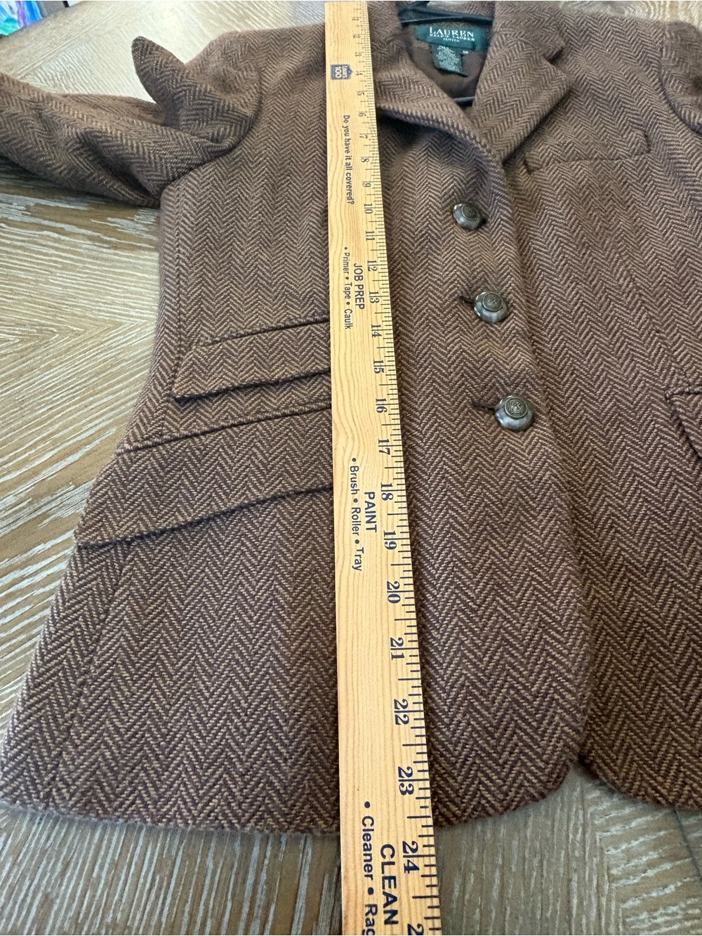 Ralph Lauren Brown Textured Tweed Blazer - Picture 8 of 10